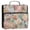 Abstract Pink Floral Pattern, variant on Water-Resistant 3-Ring Binder Organizer with Multiple Pockets Zipper Binder Bag for Office Watercolor Maple Leaves Pattern