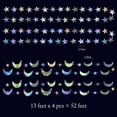 thumbnail image 3 of Cheerland Iridescent Twinkle Little Star Moon Garlands, Holographic Euphoria Party Decorations, 52 ft, 3 of 6