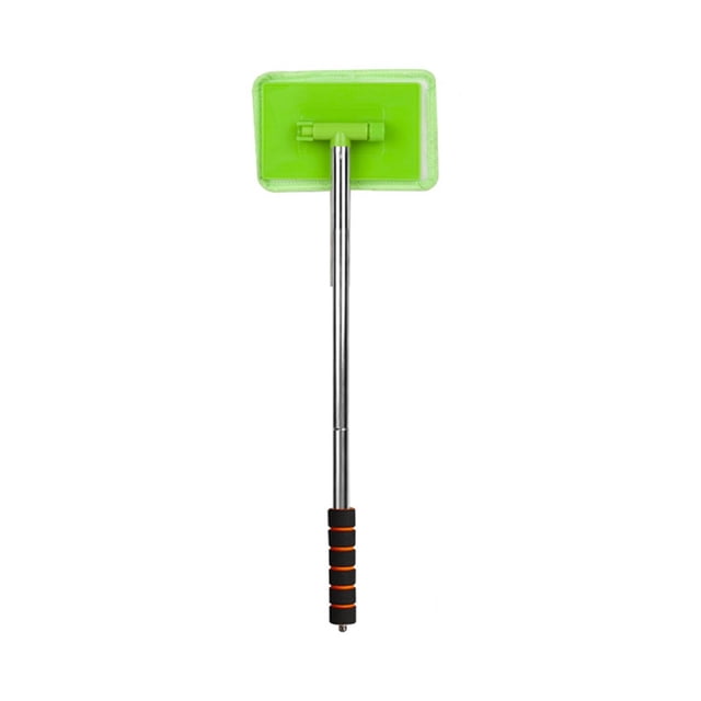 MOQIN Car Glass Cleaning Tool Car Cleaning Glass Washing Brush Window Cleaner Tool with Extendable Handle and Reusable Microfiber Pad Removable Car Glass Kit Car Cleaning Tools