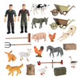 thumbnail image 4 of Figuras de animales de granja, juguetes, figuras de granja, juego portátil de simulación, juguete educativo para niños y niñas, decoración de granja Mini aves de corral, 4 of 8