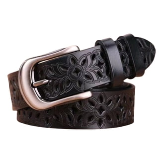 9585 Wide Disc Belt For Women Hollow Leather Western Cowgirl Waist Amazon.com: LIMHOO Wide Disc Belt for Women Leather Hollow  main image 3