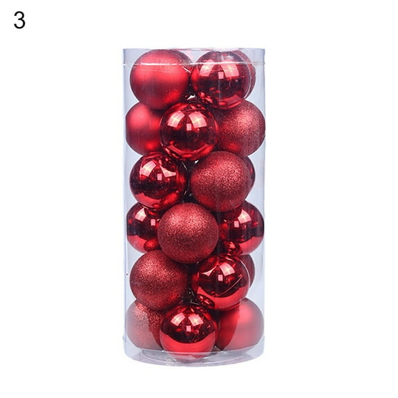 Porfeet Xmas Trees Ball Decor,Shatterproof Blue Christmas Ball Ornaments, 24 Count (1.2")