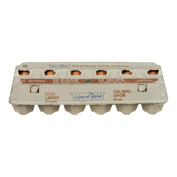 Island Gold Large Brown Eggs, 12 eggs / carton