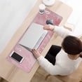 thumbnail image 3 of Supreme Comfort XXL Desk Pad & Pink Mouse Pad Combo - 31.5x11.8 Inch Desk Mat, Designed with 3 Tier Levels for Keyboard - Enhance Your Home Office Work, 3 of 7