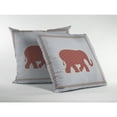 thumbnail image 6 of Light Elephant Indoor/Outdoor Fabric Pillow in Orange on Cream 20x20, 6 of 9