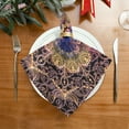 thumbnail image 7 of GZHJMY Soft Reusable Satin Table Decorative Napkins,20x20InX4 PCSPurple Pink Mandala Pattern,Family Dinner Wedding Banquet, Cocktail Party, Kitchen,Birthday Party, 7 of 7