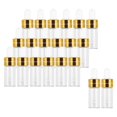 thumbnail image 2 of 20 Pieces Empty Glass Dropper Refillable Travel Bottles Containers for Perfume Oils Liquids Gold 3ml, 2 of 8