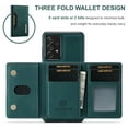thumbnail image 5 of Feishell Case for Samsung Galaxy A13 4G,Premium PU Leather Magnetic Detachable 2-In-1 Card Pocket Back Flip ID Credit Card Slots Kickstand Shockproof Business Slim Phone Case,Green, 5 of 9