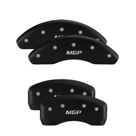 MGP 4 Caliper Covers Engraved Front Acura Engraved Rear MDX Matte Black finish silver ch