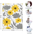thumbnail image 4 of Yellow and Gray Pioneer Flower Blanket,Comfortable Soft Flannel Throw Blanket,All Season,Warm Lightweight Blankets for Sofa Bed Couch Living Room Chair,30"x40"(80x100cm), 4 of 4