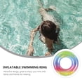 thumbnail image 4 of CIMAXIC Swim Ring 1pc Summer Rainbow Swimming Ring Pool River Beach PVC Inflatable Swim Ring,31.5"X31.5"X3.94", 4 of 5