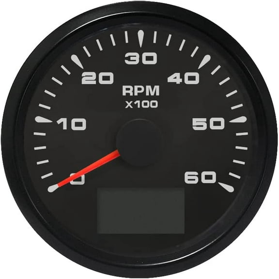 ELING Tachometer Tacho Gauge 6000RPM for Auto Marine Yacht Vehicle with 8 Colors Backlight 85mm 9-32V