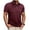 Wine, variant on Tqyyweavej Mens Halter Shirts Short Sleeve Lapel Collar Solid Color Tshirts Quarter Botton Baggy Tees Tops with Pocket Size S to 3XL