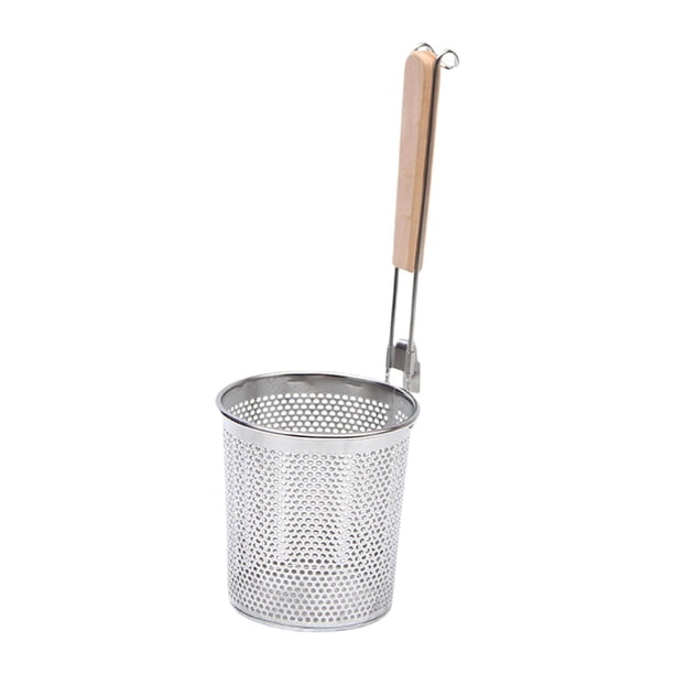 Colador de pasta de acero inoxidable, cesta de malla para pasta, colador de malla para cocina 12cm