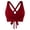 Wine, variant on Women's Push Up Bikini Top Lace Up Swimwear Tops Underwire Full Coverage Bikini Top Push Up Swim Crop Top Tie Back Tops Bathing Suit Tops L