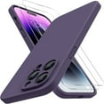 thumbnail image 1 of Designed for  14 Pro Max Case  with 2 Pack Screen Protectors [Upgraded Enhanced Camera Protection] Shockproof Liquid Silicone Case with Microfiber Lining 6.7 inch(Chocolate), 1 of 16