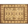 thumbnail image 1 of Ahgly Company Indoor Rectangle Abstract Brown Contemporary Area Rugs, 2' x 5', 1 of 4