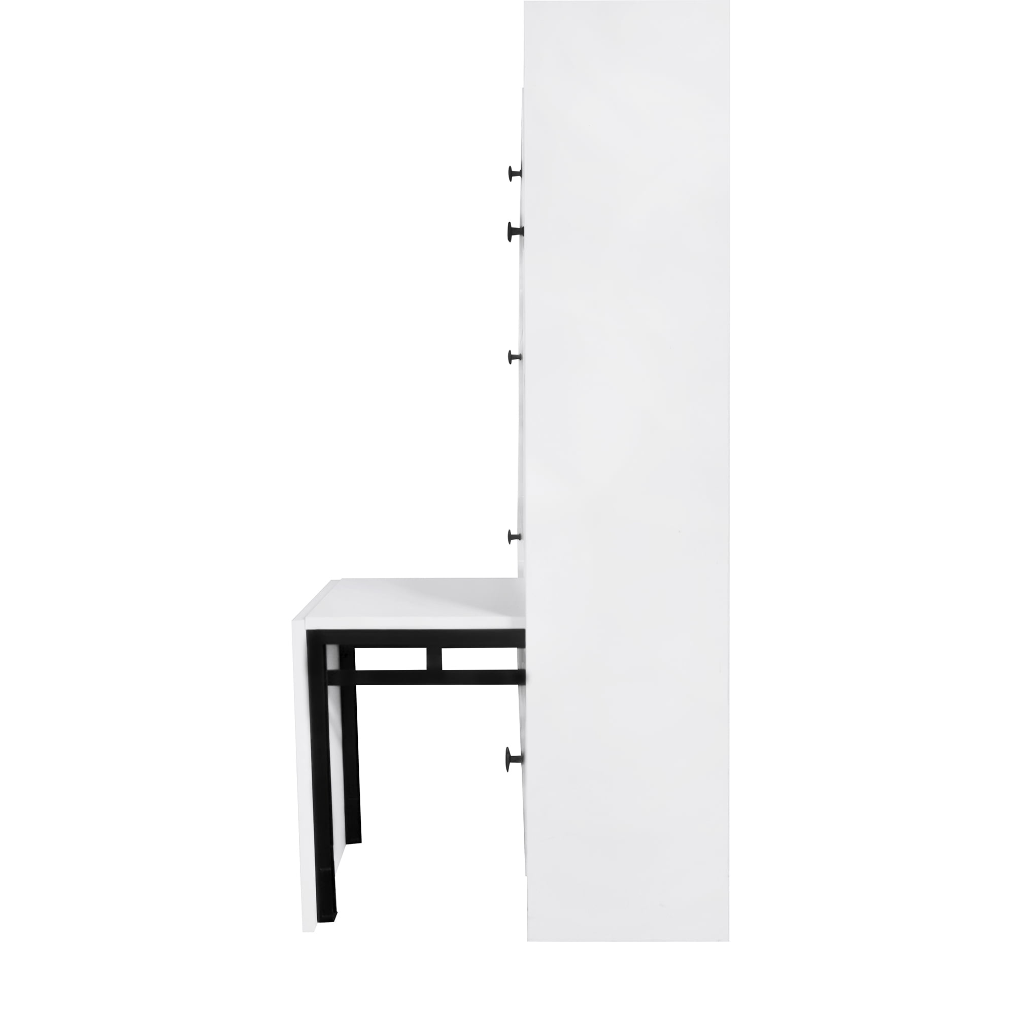 MAYEERTY Versatile Tipping Bucket Shoe Cabinet with 3 Flip Drawers, Maximum Storage Entryway Organizer with Drawer, Free Standing Shoe Rack with Pull-down Seat for Hallway, White