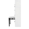 thumbnail image 3 of White Shoe Cabinet with Seat - Entryway Organizer, 3 Flip Drawers, Hallway Shoe Rack, MDF & Particle Board, 47" Wide, Max Storage, Modern Design, 3 of 19