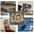 thumbnail image 5 of 5 set Leather Rivets,Double Cap Chicago Brass Rivets,for DIY Leather Craft/Clothes/Shoes/Bags/Belts Repair Decoration(0.39in x 0.2in), 5 of 5