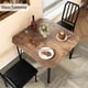 thumbnail image 3 of Juego de Comedor para 2, Mesa y Sillas con Diseño Chamfer, 3 Piezas con Asientos Acolchados para Cocina o Apartamento, Marrón Rústico, 3 of 7