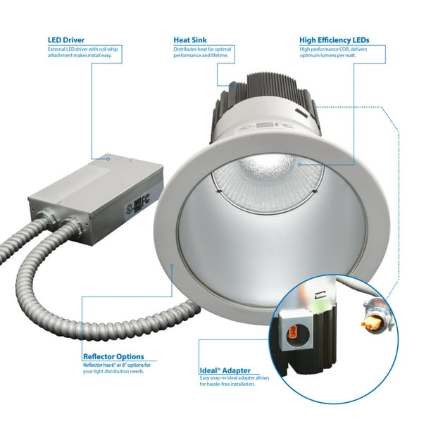 NICOR Lighting 6Inch 27Watt Dimmable 3500K Commercial LED Recessed