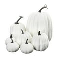 thumbnail image 2 of Homyl Artificial White Foam Pumpkins (7 Count), 2 of 8
