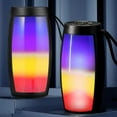 thumbnail image 4 of Altavoz Bluetooth Mini estéreo portátil inalámbrico | Luces luminosas de colores RGB | Sonido envolvente del subwoofer | Conexión Bluetooth rápida | Reproducción multimodo | Negro | 1 Paquete, 4 of 9
