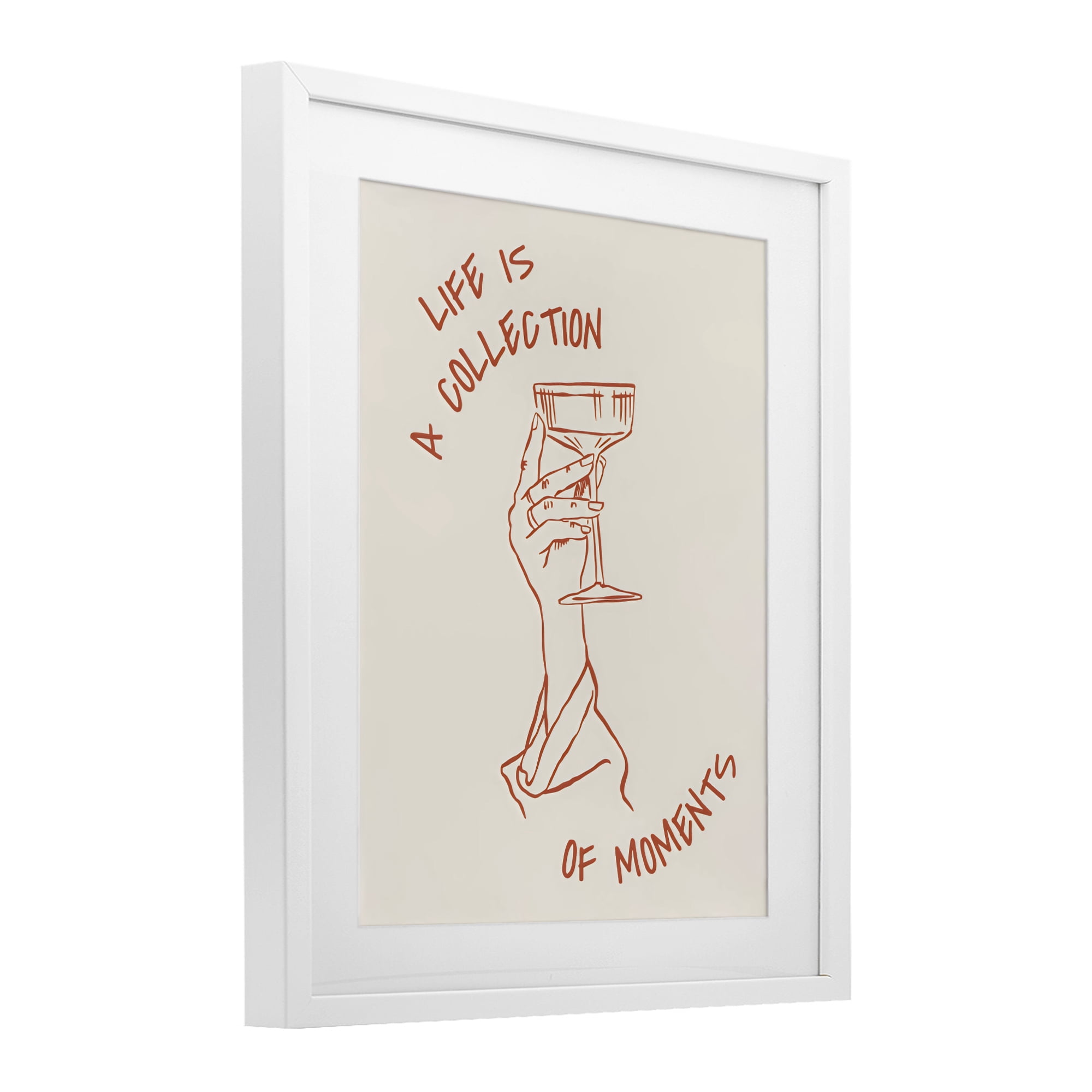 Stupell Industries Life Is A Collection of Moments Toast White Framed Print Under Glass, design by The Prints Vibe