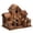 Dark wood, variant on Wood Bird House, Solid Wood Birdhouse for Outdoors, Large Bird Houses for Outdoors with 6 Rooms, Cottage Style Hanging Bird House, Wooden Nest Villa Feeder