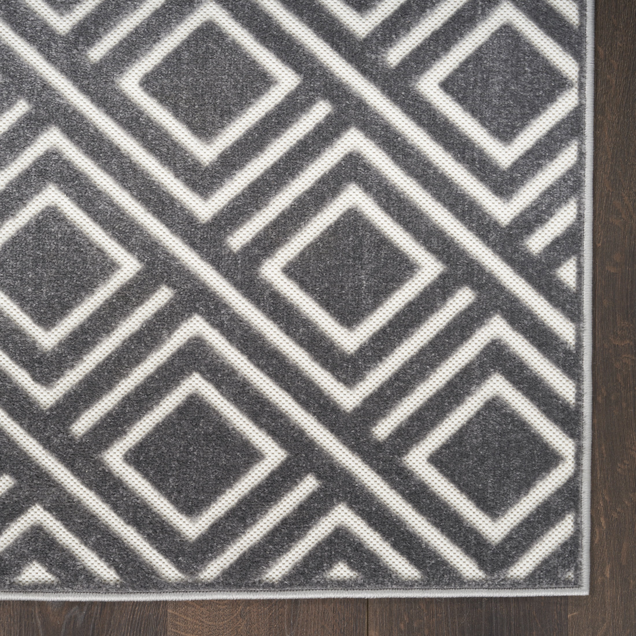 Nourison Casual 9'2" x 12' Grey Modern Indoor Rug