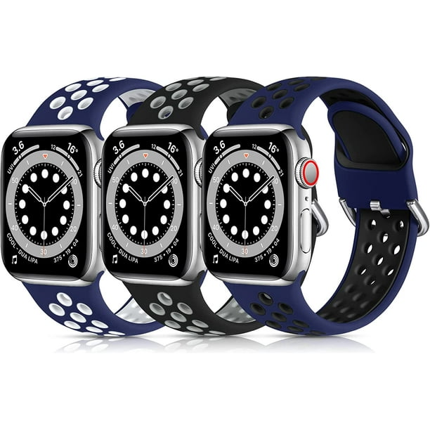 3 Pack Band Compatible with Apple Watch 41mm 38mm 40mm 44mm 42mm 45mm
