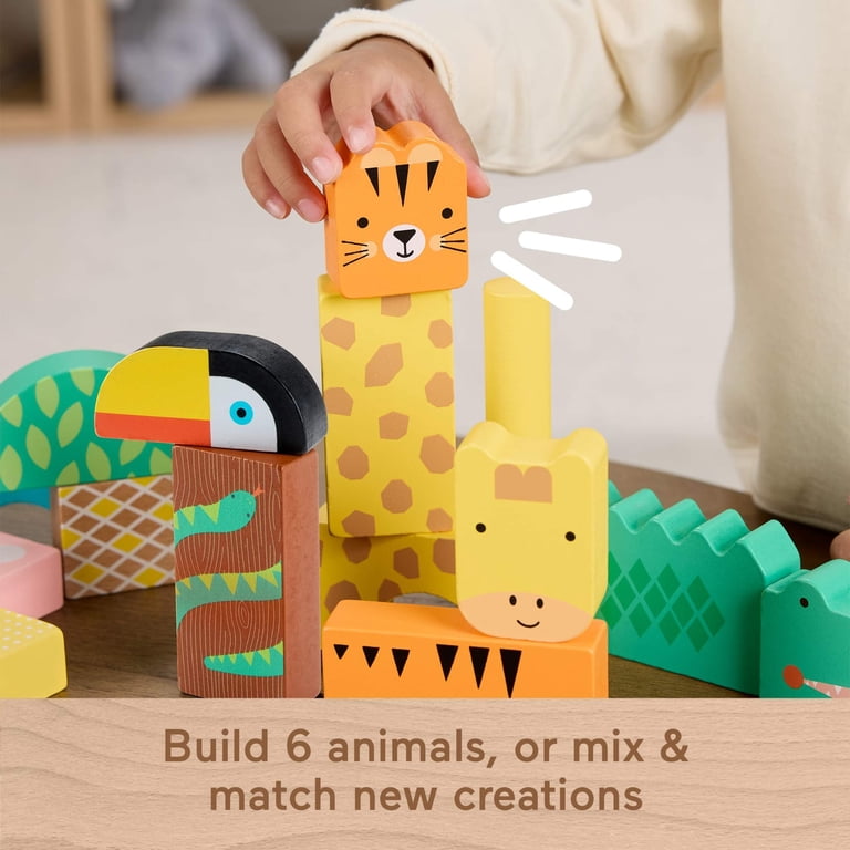 Fisher-Price Wooden Jungle Blocks, 50-Piece Set photo 4