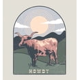 thumbnail image 2 of Western Howdy Cow Adult Sand Long Sleeve Hoodie-Medium, 2 of 6