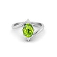 thumbnail image 3 of Certified Natural 15.25 Ratti 14.00 Carat Peridot Gemstone Silver Plated Adjustable Ring for Men and Women's, 3 of 3