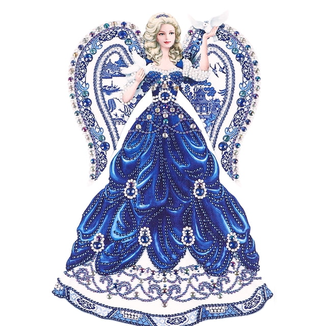 (lady-UP069) Vestido diamante parcial Serie personajes dama resina forma especial 30 * 40 cm (7 colores)