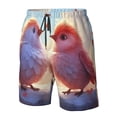 thumbnail image 4 of Rocae Heart Sky Bird Couple for Men's Beach Shorts Casual Elastic Waist Drawstring Summer Beach Shorts,S-3XL-XX-Large, 4 of 6