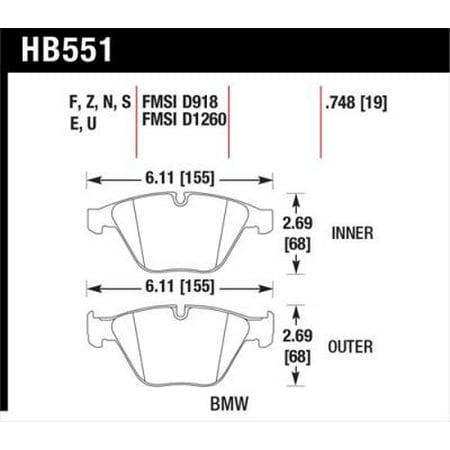 Hawk 07-09 BMW 335d/335i/335xi / 08-09 328i/M3 HPS Street Front Brake