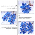 thumbnail image 5 of CRAFTHROU Christmas Tree Decoration Flower Glitter 25cm Blue Plastic Cloth Gold Powder Hexagonal 5Pcs, 5 of 5