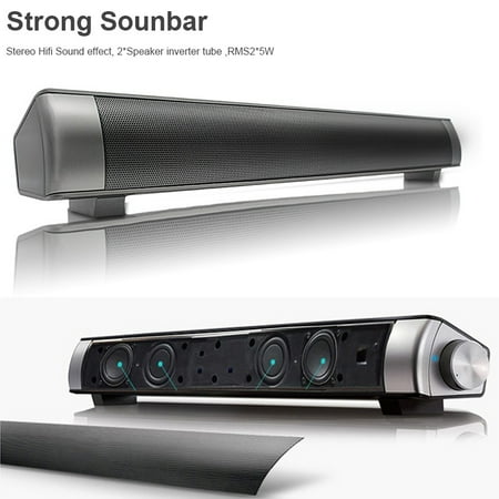 - Powerful 360° Sound Bar TV Soundbar Stereo Wireless Hifi Bluetooth Home Theater Speaker 3D Surround Box Amplifier Subwoofer MP3 For TPC Laptop Tablet Smartphone Upgraded TF AUX