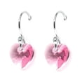 thumbnail image 5 of Juego de aretes y collar de caucho con dije en forma de Corazón, plata mexicana ley .925, Rosa, 5 of 5