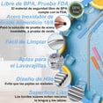 thumbnail image 3 of Conjunto de 8 Popotes de Acero Inoxidable, Pajitas Reutilizables con Bolsita de Tela y Cepillo para Limpiar, Popotes Reusables con Fundas de Silicona, Pajitas de Metal para Cócteles Jugos (Azul), 3 of 4