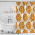 thumbnail image 2 of Polyester Fabric Orange Dahlia Shower Curtain, Farmhouse Abstract Gray Floral Flowers Waterproof Bathtub Curtain Bathroom Decor Set with Hooks 72 x 96 Inches, 2 of 6