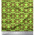 thumbnail image 1 of Soimoi Silk Fabric Filigree Damask Printed Fabric 1 Yard 42 Inch Wide, 1 of 3