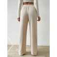 thumbnail image 5 of Niceyoeuk Women Knit Wide Leg Pants Textured Bow Loose Casual Sweater Trousers, 5 of 6