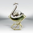 thumbnail image 3 of Estatuas de cerámica de animales, figuras, esculturas, muebles, decoraciones para mueble de TV. Flamenco plateado, 3 of 8