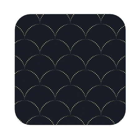 

Salouo Black Fish scales Print Round Coaster Drink Coasters Leather Bar Beer Beverage Coasters for Drinks Set of 4 for Tabletop Protection Coffee Table Decor