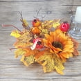thumbnail image 4 of RBCKVXZ 12" Christmas Candle Rings Wreaths Berries & Pinecone Candle Rings Artificial Norfolk Pine Candle Holder for Winter Home Kitchen Table Centerpiece, 4 of 9