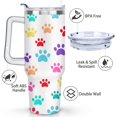 thumbnail image 3 of Double-Walled Dog Lover Coffee Tumbler 40oz - Durable Stainless Steel Mug with Handle & Straw - Cute Gift for Women, 3 of 7