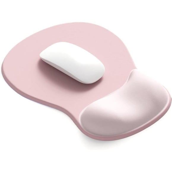 YSTIANN Ergonomic Mouse Pad, Comfort Gel Wrist Rest Support for Office & Gaming, Non-Slip Desk Accessories Mat for PC Laptop Users (Pink Surge) WJ85-5442
